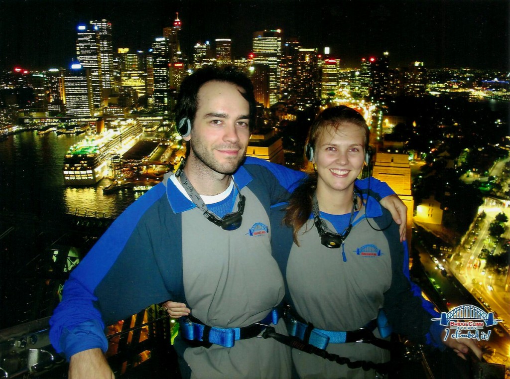Atop the Harbour Bridge looking south into Sydney